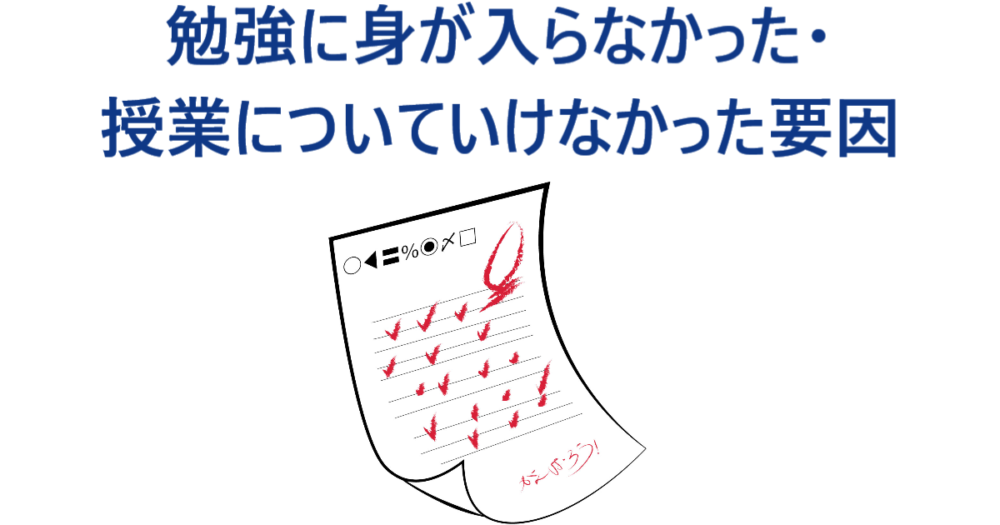 イラスト…勉強に身が入らなかった・授業についていけなかった要因